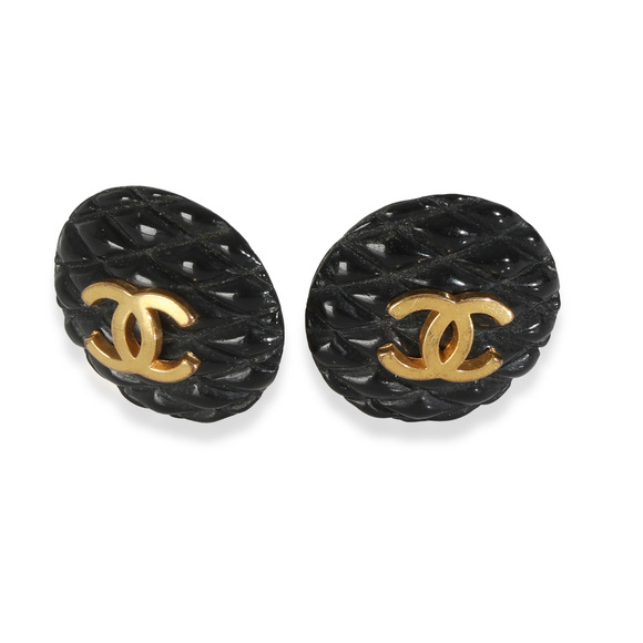Chanel Vintage 1993 CC Button Earring